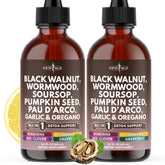 Bottle of Black Walnut Wormwood Cleanse Drops 4oz on white background