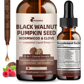 Dropper bottle of Black Walnut Wormwood Clove Cleanse Drops, 2 oz
