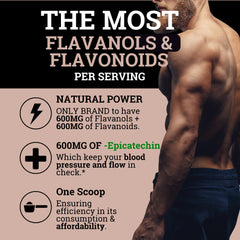Serving scoop with cocoa powder