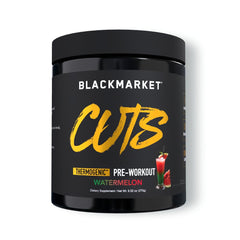 BLACKMARKET CUTS watermelon powder scoop for quick pre-workout energy