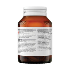 Close up of the Blackmores magnesium supplement label