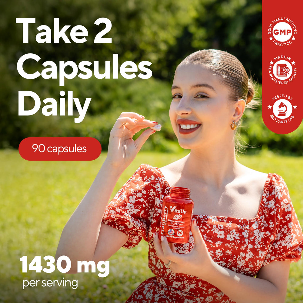 Bladder health capsules with natural cranberry concentrate