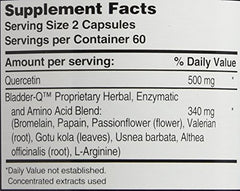 Close-up of Bladder-Q 400 mg capsules displayed