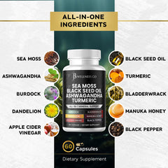 Bladderwrack and Burdock Sea Moss capsules