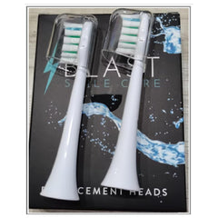 Soft-bristle Blast Smile Care replacement toothbrush heads for deep cleaning and plaque removal, compatible with major electric toothbrush brands.