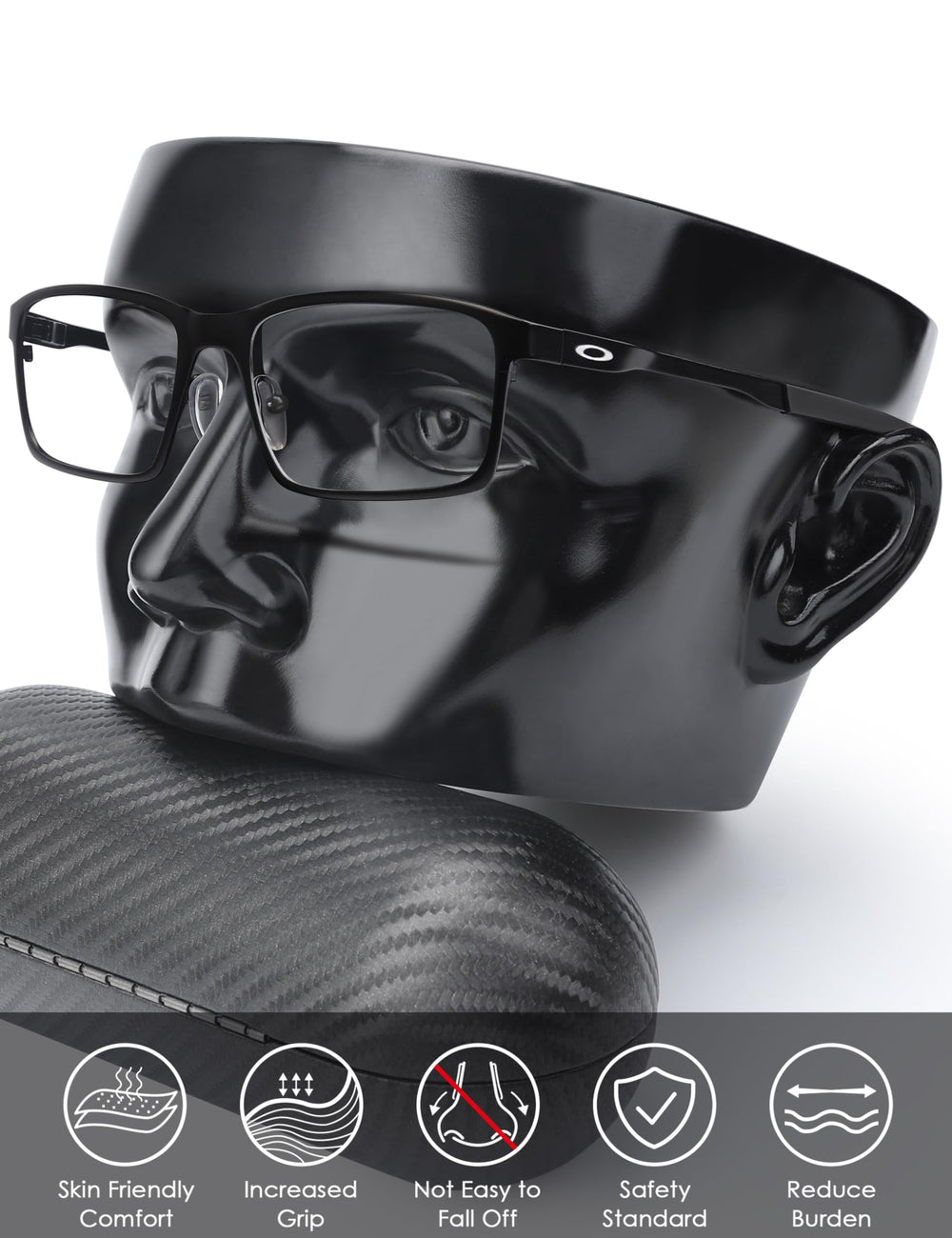 BlazerBuck black nosepieces for Oakley Base Plane OX3232