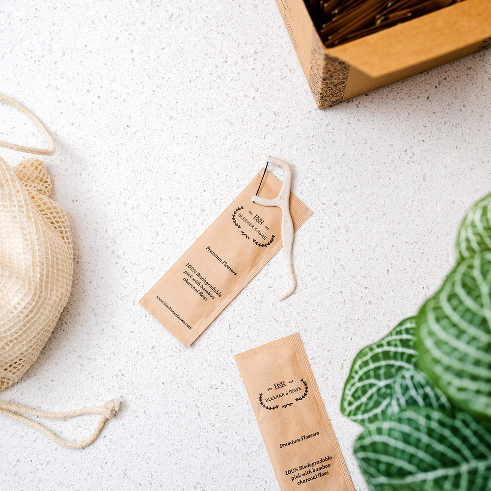 Eco-friendly double-line floss picks design