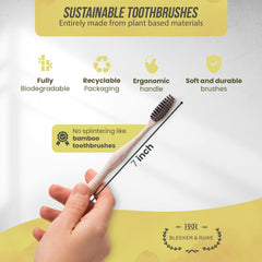 No-waste toothbrush design with eco-friendly packaging