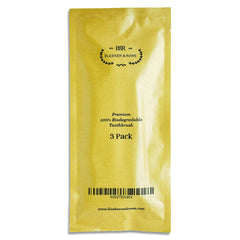 Packaging featuring compostable PLA film for Bleeker and Rowe 3-pack