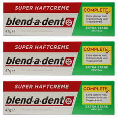 Denture adhesive cream Blend-A-Dent Extra Stark Neutral Green 47g (3 pack)