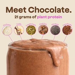 Blender Bombs Bomb Plant Protein label ingredients highlights a clean six-ingredient plant protein