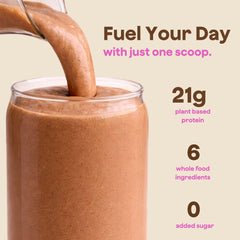 Blender Bombs Bomb Plant Protein scoop display demonstrates simple serving for daily protein