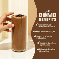 Blender Bombs Bomb Plant Protein shaker cup emphasizes convenient on-the-go protein mix