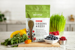 Wellness concept with greens blend and healthy lifestyle