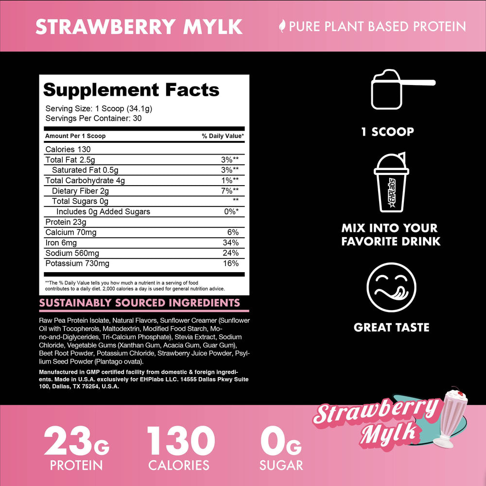 Blessed Vegan Protein Powder scoop closeup emphasizes 23g protein per serving