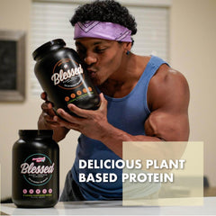Blessed vegan protein powder clean ingredients, dairy-free and gluten-free