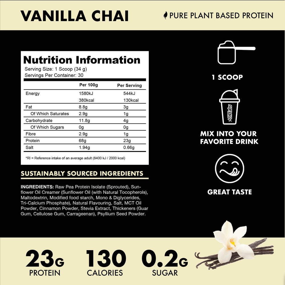 Blessed vegan protein powder tub with scoop ideal daily protein boost