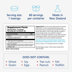Packaging highlighting 2.5B CFU Streptococcus salivarius K12