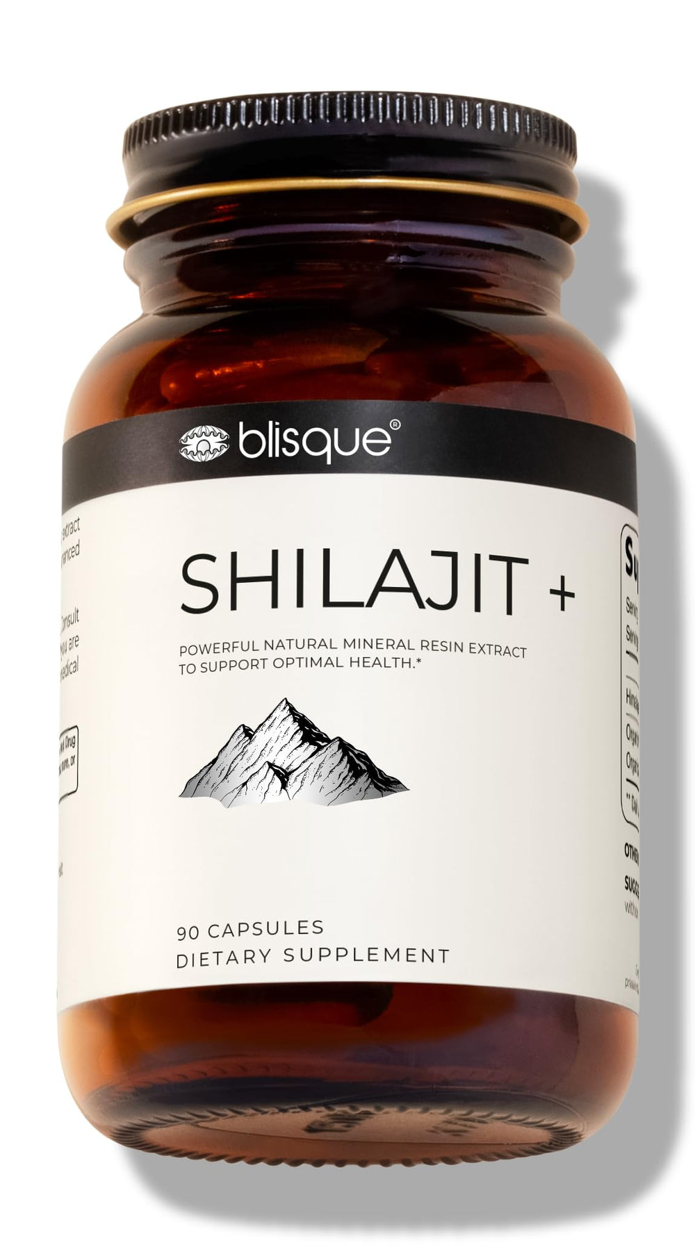 Blisque Shilajit capsules bottle front