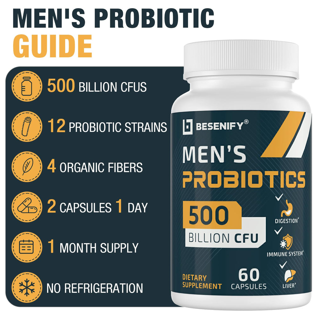 Probiotics helping for bloating, gut health and immunity in men