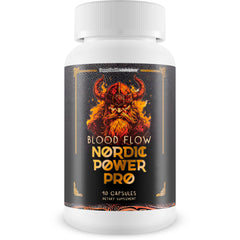 Blood Flow Nordic Power Pro bottle on a white background