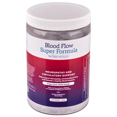 Front label of Blood Flow Super Formula Neuropathy Powder by Nerve Spa