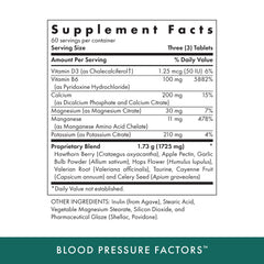 Blood Pressure Factors bottle close-up label