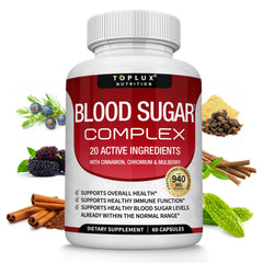 Blood Sugar Complex bottle with 60 capsules