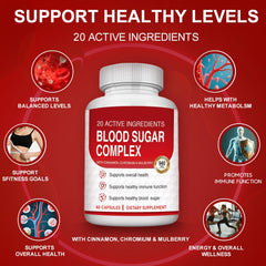 Close-up of Blood Sugar Complex Supplement label