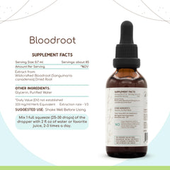 Close-up of Bloodroot Tincture B60 bottle