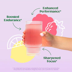 Natural caffeine from green tea extract symbol on Bloom Pre Workout packaging