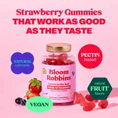 Non-GMO seal for Bloom Robbins 60 Hair Gummies