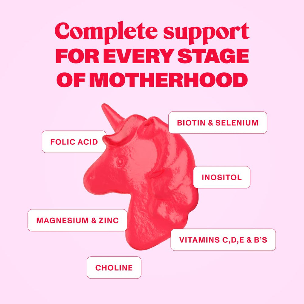 Vegan and gluten-free prenatal gummies packaging
