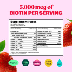 Prenatal hair gummy strawberry flavor for pregnant women