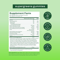Box of Bloom Super Greens Gummies with 12 on-the-go packs