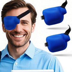 Blue 3D eye patch for right eye - front view, 2 pack