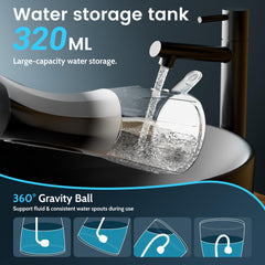 Blue and Blackwhite color variants of the water flosser