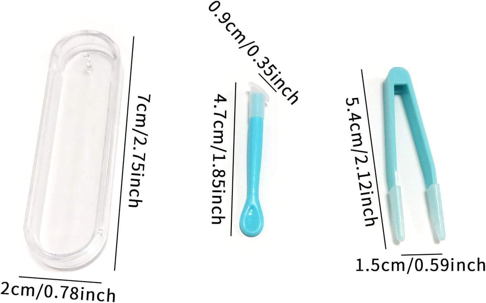 Compact blue contact lens care kit for travel