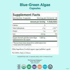 Close-up of blue-green algae ingredients highlighting chlorophyll and phytonutrients