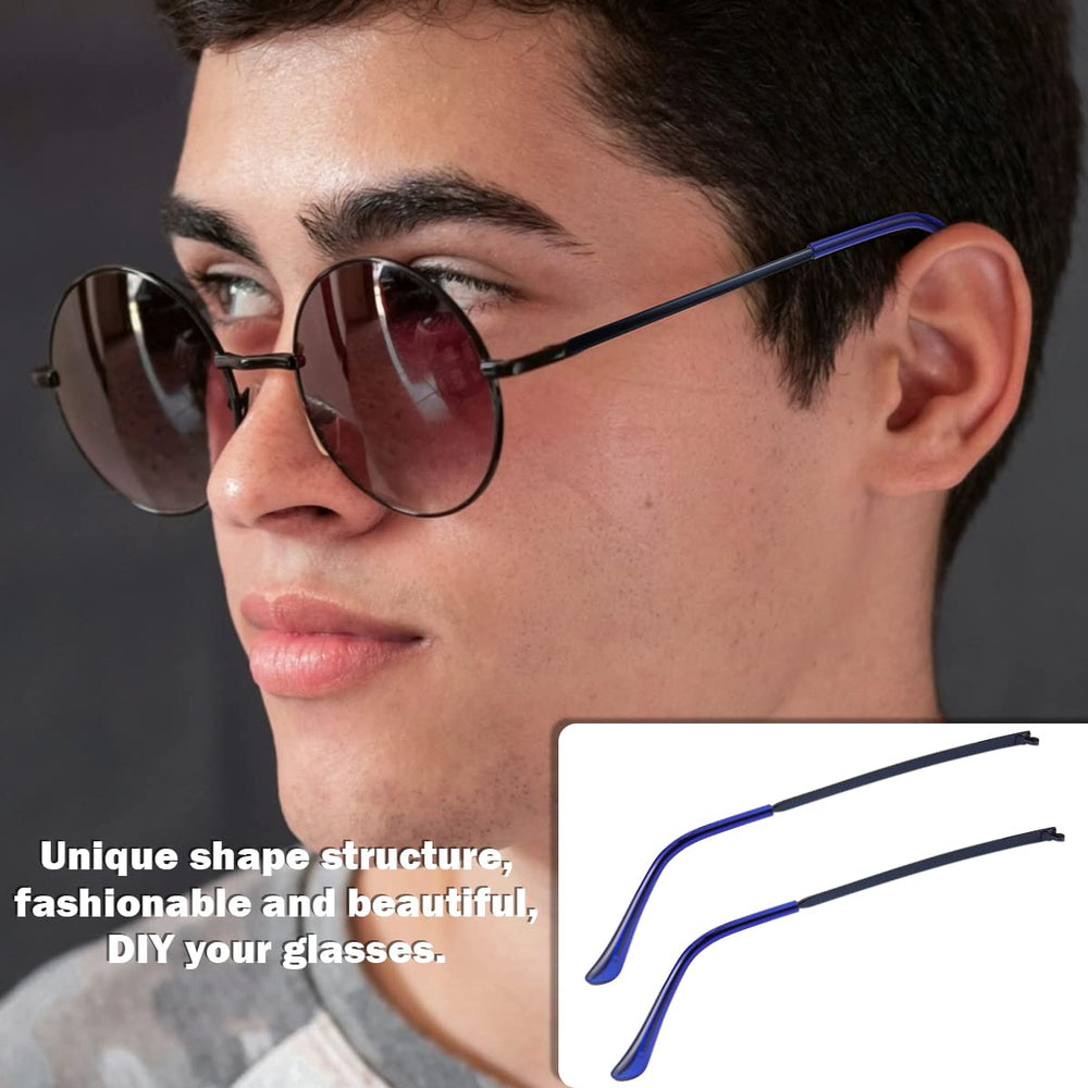 Packaged blue metal eyewear replacement arm