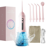 Blue and pink 2-pack water flossers front view