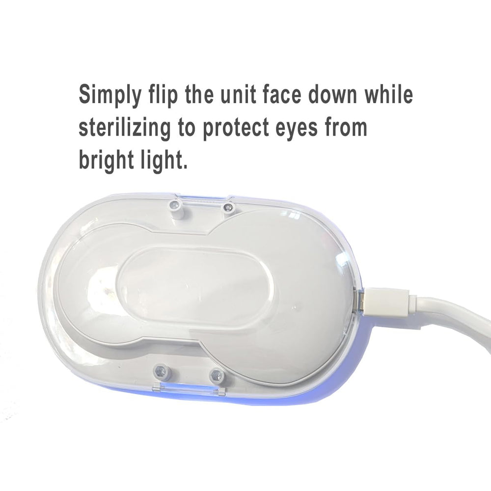 Blue light teeth whitening accelerator compatibility with gel or strips