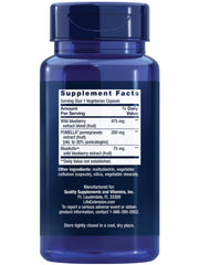 Graphic showing blueberry and pomegranate supporting arterial health