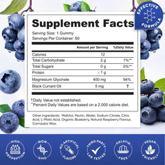 Close-up of blueberry gummy, 400mg magnesium glycinate