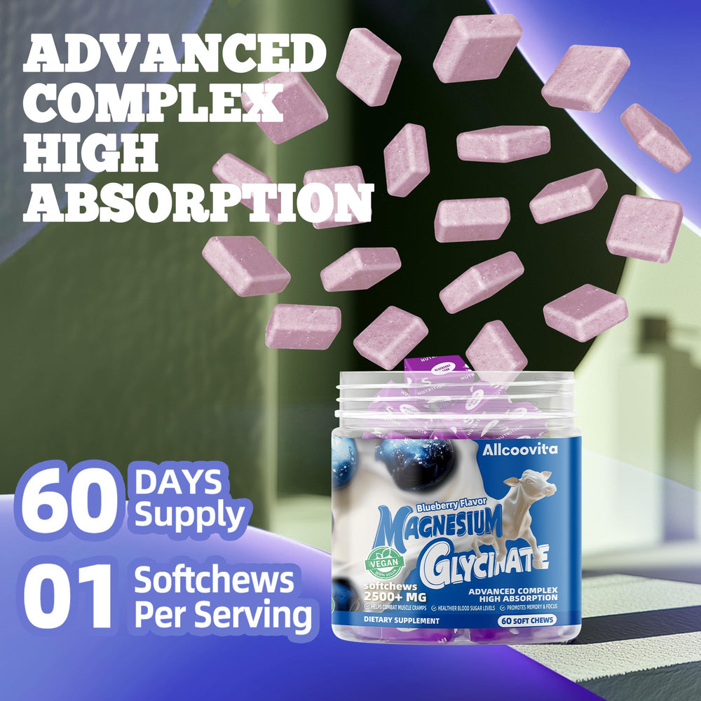 Blueberry flavor illustration for Magnesium Glycinate chews