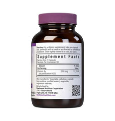 Close-up of Vitamin B6 200 mg vegetable capsules