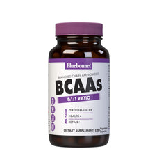 Bluebonnet BCAAs 4:1:1 ratio capsules – 120 vegetarian capsules