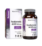 Bluebonnet Beautiful Ally Hyaluronic Acid 100 mg Softgels bottle and label