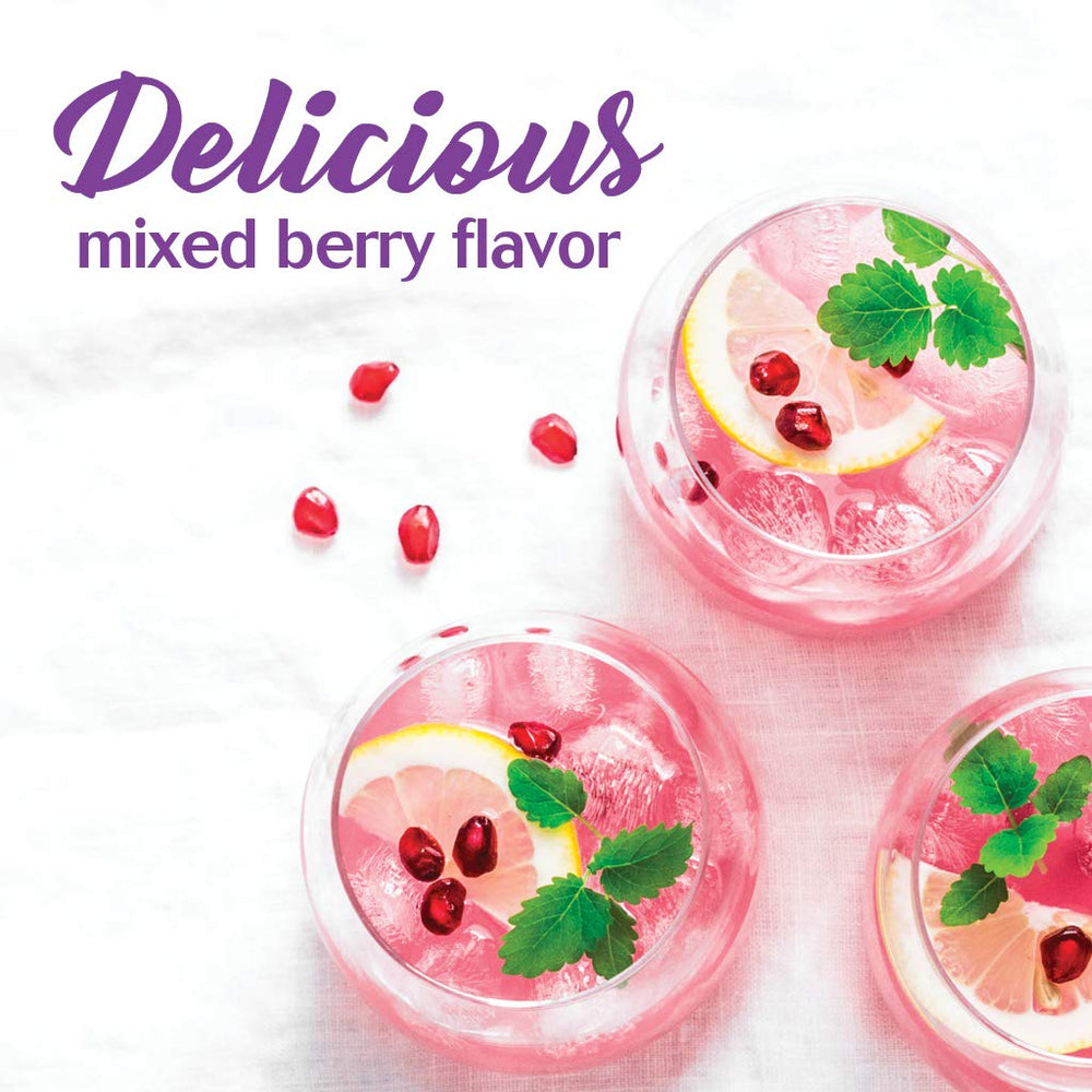 Berry flavor indicator and packaging graphic