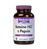 BlueBonnet Betaine HCl Plus Pepsin capsules bottle front for easy digestive support.